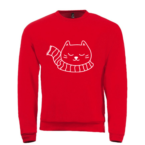 Kalėdinis džemperis - Kačiukas, raudonas