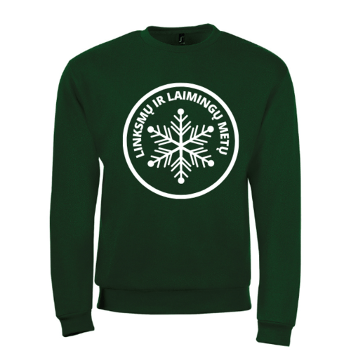 Kalėdinis džemperis - Snaigutė, žalias
