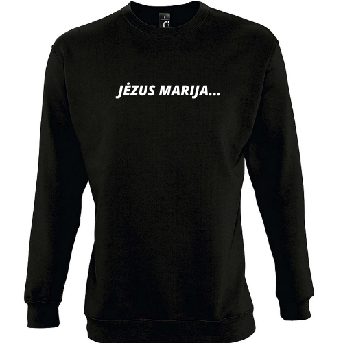 Džemperis su užrašu JĖZUS MARIJA...