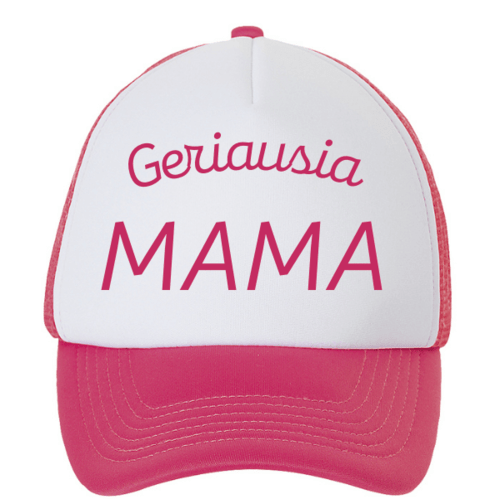 Kepuraitė su snapeliu " Geriausios mamos " rožinė