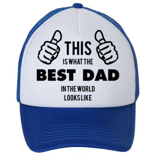 Kepuraitė su snapeliu - štai taip atrodo šauniausias tėtis, mėlyna