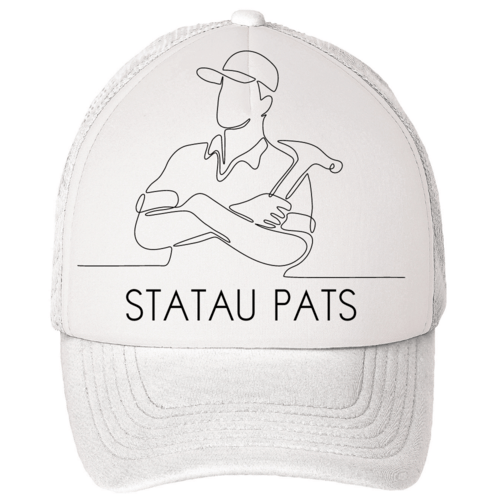 Kepuraitė su snapeliu - statau pats, balta