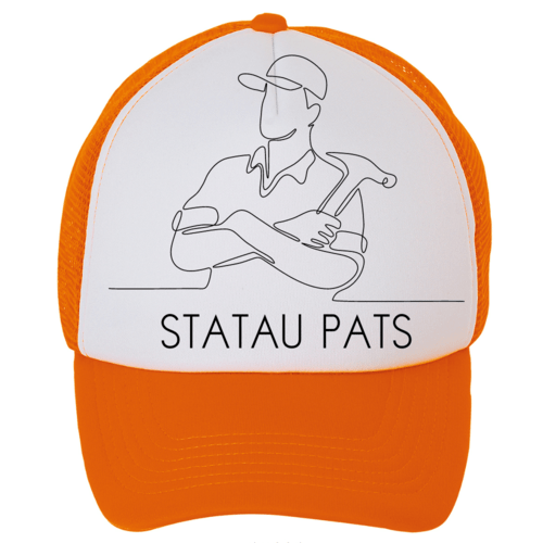 Kepuraitė su snapeliu - Statau pats, orandžinė