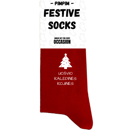 Kojinės su užrašu uošvio kalėdinės kojinės