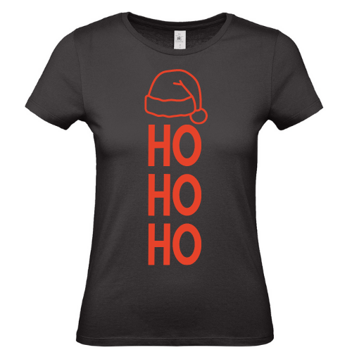 Moteriški Kalėdiniai marškinėliai su užrašu HOHOHO