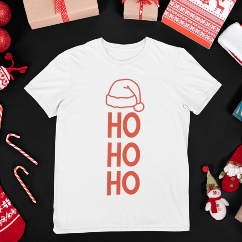 Kalėdiniai marškinėliai HO HO HO