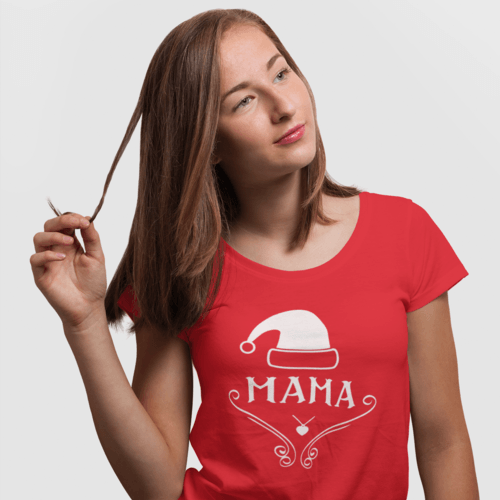 Moteriški Kalėdiniai marškinėliai MAMA