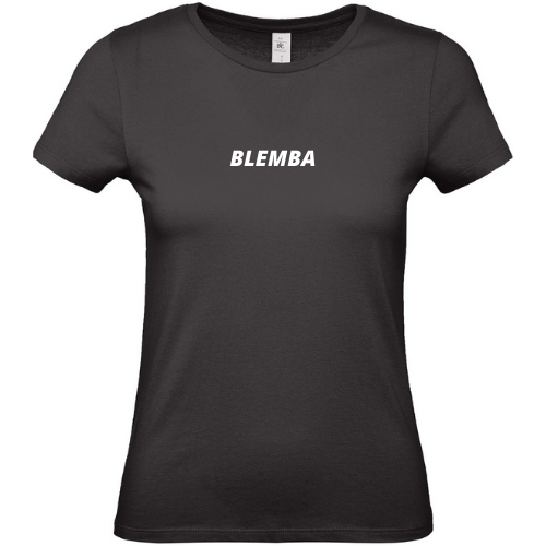 Linksmi marškinėliai su užrašu BLEMBA