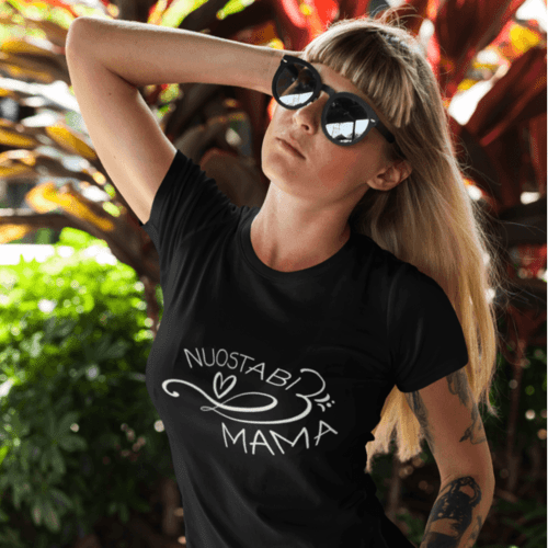 Marškinėliai moterims su užrašu: Nuostabi mama