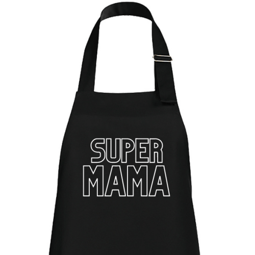 Prijuostė su užrašu SUPER MAMA