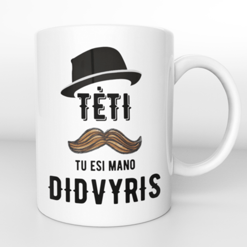 Puodelis " Tėti, tu esi mano didvyris "