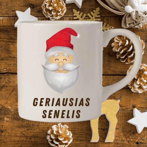 Kalėdinis puodelis- Geriausias senelis