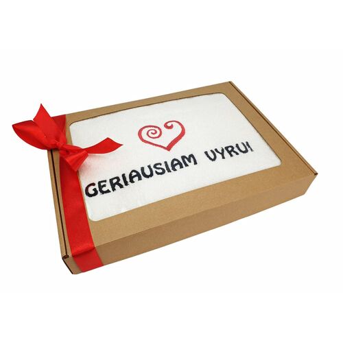 SIUVINĖTAS RANKŠLUOSTIS „GERIAUSIAM VYRUI“